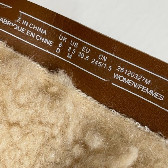 Clarks Tan Suede Mules with Block Heel - Picture 4 of 6